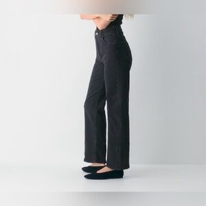 Denim Forum Black Straight Leg Jeans
